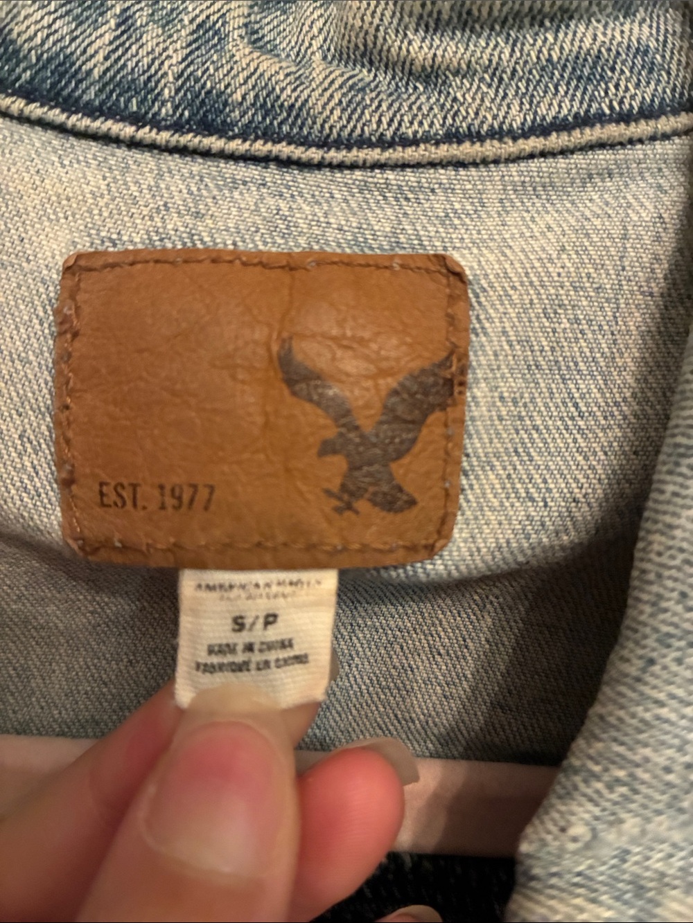 American Eagle Outfitters Light Wash Denim Vest - Picture 2 of 6
